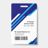 Moderne professionele werknemer ID Badge (Achterkant)