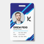 Moderne professionele werknemer ID Badge (Voorkant)
