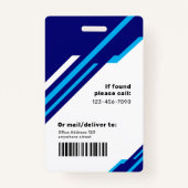 Moderne professionele werknemer ID Badge (Achterkant)