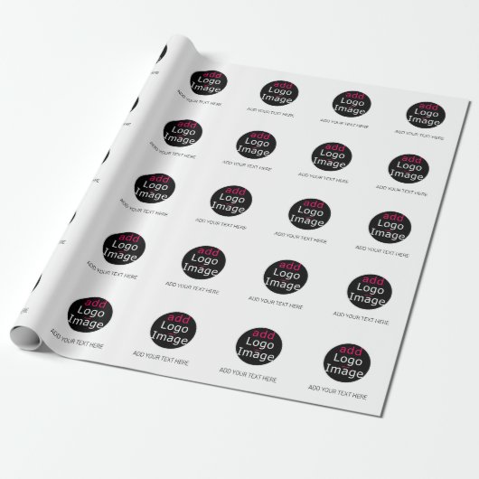 Moderne, , professionele whitepaper cadeaupapier (Uitgerold)