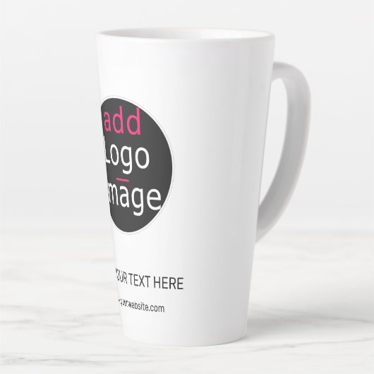 Moderne, , professionele whitepaper latte mok (Rechterhoek)