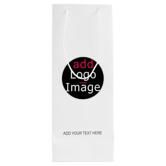 Moderne, , professionele whitepaper wijn cadeautas (Achterkant)
