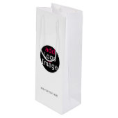 Moderne, , professionele whitepaper wijn cadeautas (Voorkant Gekanteld)