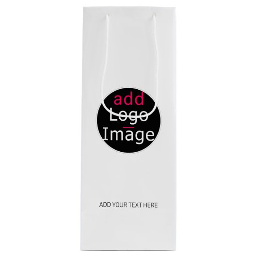 Moderne, , professionele whitepaper wijn cadeautas (Voorkant)