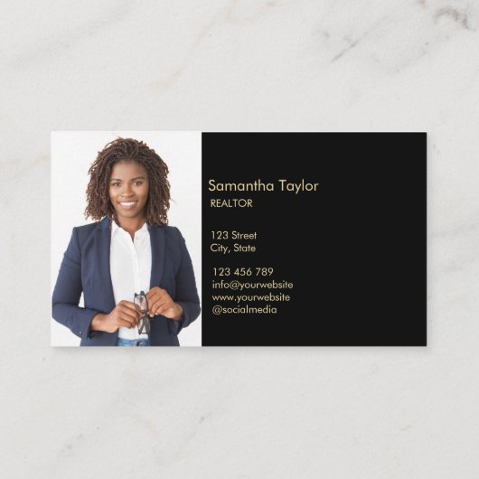 Moderne professionele winkel voor onroerend goed visitekaartje (Achterkant)