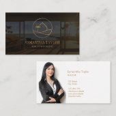 Moderne professionele winkel voor onroerend goed visitekaartje (Voorkant / Achterkant)