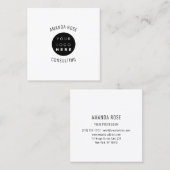 Moderne Professionele Witte Lichtgevende Douane Lo Vierkante Visitekaartje (Voorkant / Achterkant)