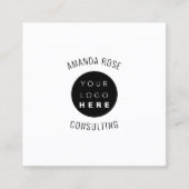 Moderne Professionele Witte Lichtgevende Douane Lo Vierkante Visitekaartje (Voorkant)