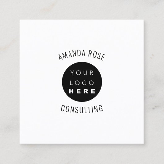 Moderne Professionele Witte Lichtgevende Douane Lo Vierkante Visitekaartje (Voorkant)