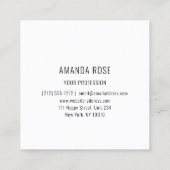 Moderne Professionele Witte Lichtgevende Douane Lo Vierkante Visitekaartje (Achterkant)