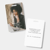 Moderne professionele zakelijke foto-id badge (Voor- en achterkant)