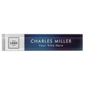 Moderne professionele zakelijke logo Desk Naambordje (Voorkant)