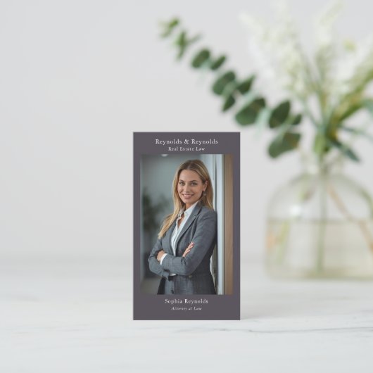 Moderne Professionele Zakelijke Netwerkfoto Visitekaartje (Staand voorkant)
