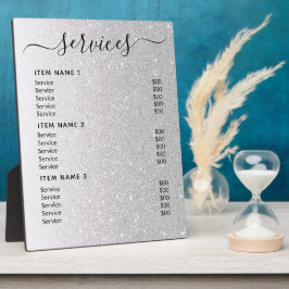 Moderne professionele zakelijke prijslijst fotoplaat