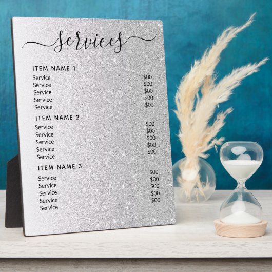 Moderne professionele zakelijke prijslijst fotoplaat (Zijkant)