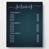 Moderne professionele zakelijke prijslijst fotoplaat (Voorkant)