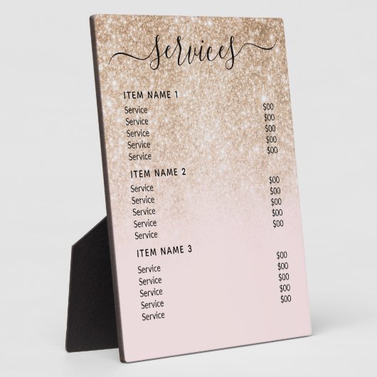 Moderne professionele zakelijke prijslijst fotoplaat (Zijkant)