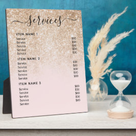 Moderne professionele zakelijke prijslijst fotoplaat