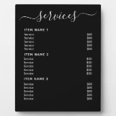 Moderne professionele zakelijke prijslijst fotoplaat (Voorkant)