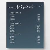 Moderne professionele zakelijke prijslijst fotoplaat (Voorkant)