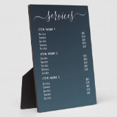 Moderne professionele zakelijke prijslijst fotoplaat (Zijkant)