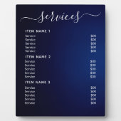 Moderne professionele zakelijke prijslijst fotoplaat (Voorkant)