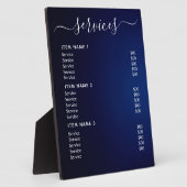 Moderne professionele zakelijke prijslijst fotoplaat (Zijkant)