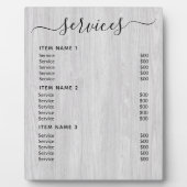 Moderne professionele zakelijke prijslijst fotoplaat (Voorkant)