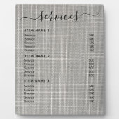 Moderne professionele zakelijke prijslijst fotoplaat (Voorkant)