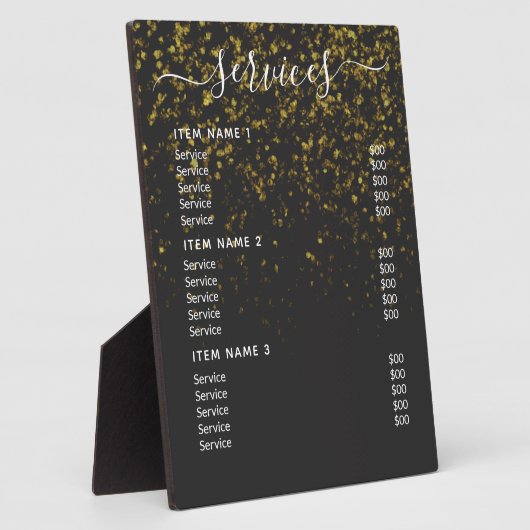 Moderne professionele zakelijke prijslijst fotoplaat (Zijkant)