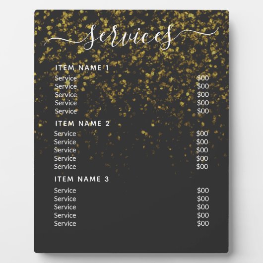 Moderne professionele zakelijke prijslijst fotoplaat (Voorkant)