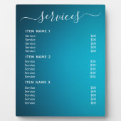 Moderne professionele zakelijke prijslijst fotoplaat (Voorkant)