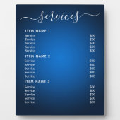 Moderne professionele zakelijke prijslijst fotoplaat (Voorkant)