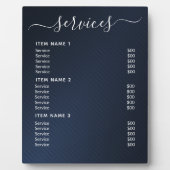 Moderne professionele zakelijke prijslijst fotoplaat (Voorkant)