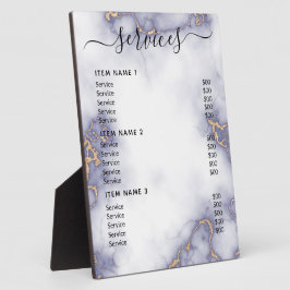 Moderne professionele zakelijke prijslijst fotoplaat