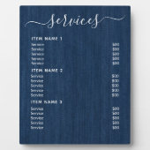 Moderne professionele zakelijke prijslijst fotoplaat (Voorkant)