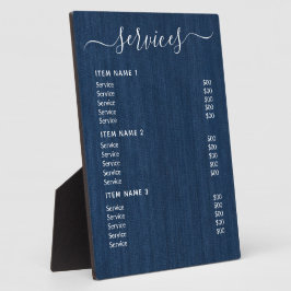 Moderne professionele zakelijke prijslijst fotoplaat