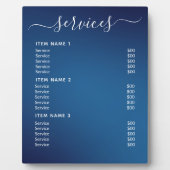 Moderne professionele zakelijke prijslijst fotoplaat (Voorkant)