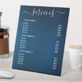 Moderne professionele zakelijke prijslijst reclamebord met voetstuk (Insitu)