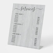 Moderne professionele zakelijke prijslijst reclamebord met voetstuk (Voorkant)