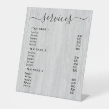 Moderne professionele zakelijke prijslijst