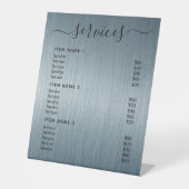 Moderne professionele zakelijke prijslijst reclamebord met voetstuk (Voorkant)