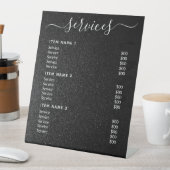 Moderne professionele zakelijke prijslijst reclamebord met voetstuk (Insitu)