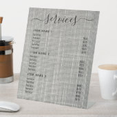 Moderne professionele zakelijke prijslijst reclamebord met voetstuk (Insitu)