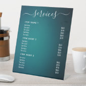Moderne professionele zakelijke prijslijst reclamebord met voetstuk (Insitu)