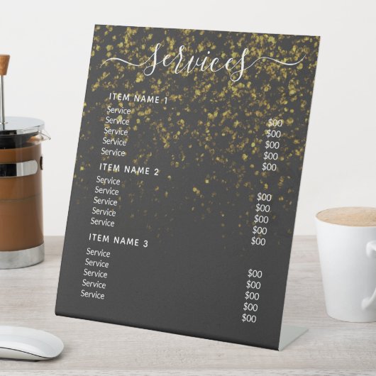 Moderne professionele zakelijke prijslijst reclamebord met voetstuk (Insitu)
