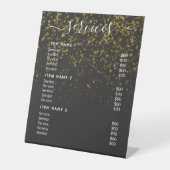 Moderne professionele zakelijke prijslijst reclamebord met voetstuk (Voorkant)