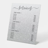 Moderne professionele zakelijke prijslijst reclamebord met voetstuk (Voorkant)