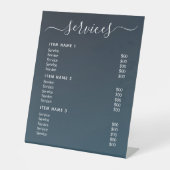 Moderne professionele zakelijke prijslijst reclamebord met voetstuk (Voorkant)