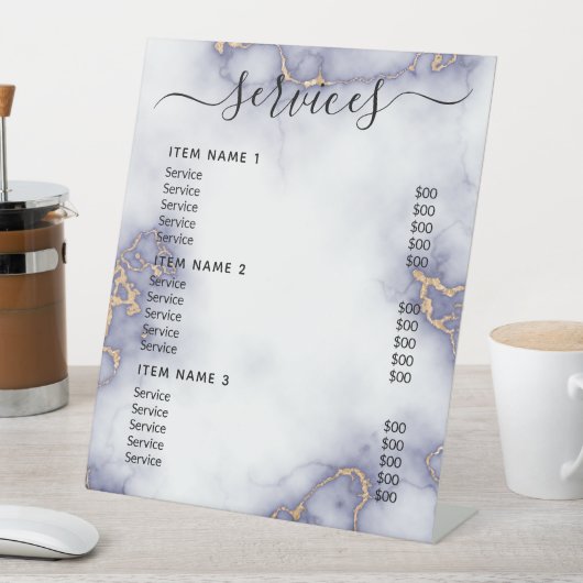 Moderne professionele zakelijke prijslijst reclamebord met voetstuk (Insitu)